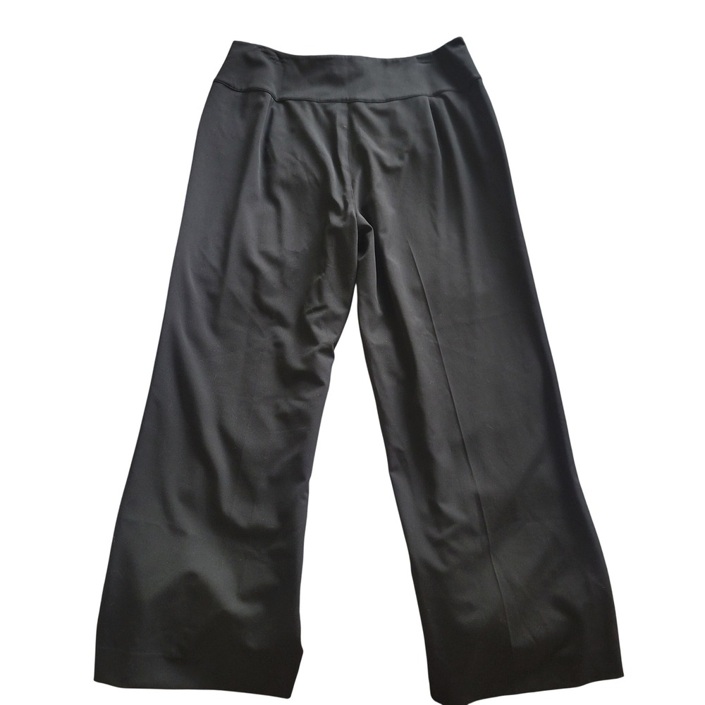 Womens Lauren Ralph Lauren Black Wide Leg Sailor Trouser Pants Gold Button Sz 16 - Picture 2 of 9